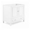 Alaterre Furniture Williamsburg 2pc Wooden Bathroom Vanity Set - 36-in. L Vanity, 30-in. L Rectangular Mirror, White AVAN3600WHB - alternate 4